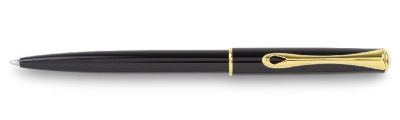Diplomat Traveller Black/Gold Lacquer Easyflow Ballpoint pen 